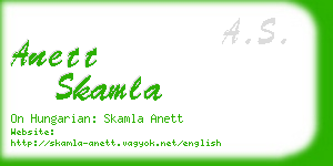 anett skamla business card